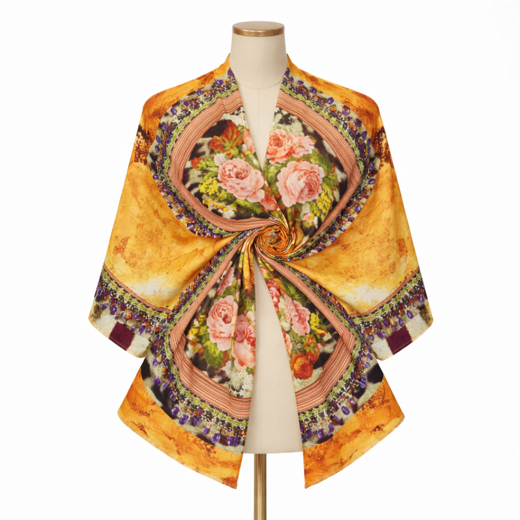 Mixed Animal Pattern Reptile Skin Scarf